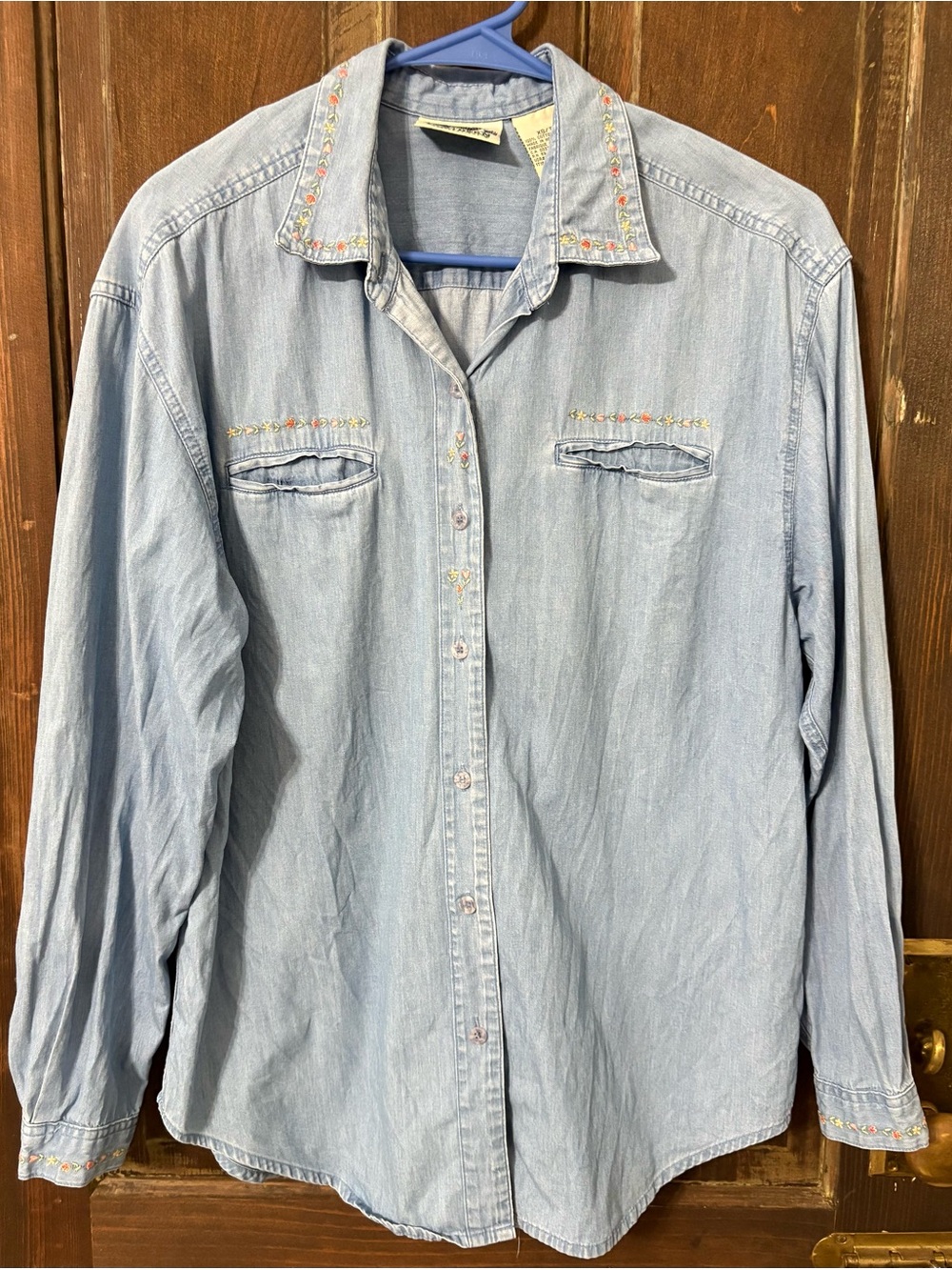Northern Reflections Light Blue Shirt with Embroidery Button Up